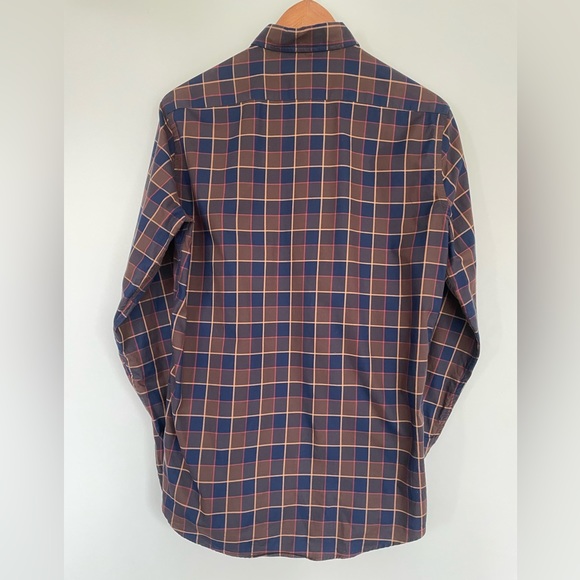 🔥👕🟤 Massimo Dutti Plaid Shirt with Suede Elbow Patches - Picture 3 of 5